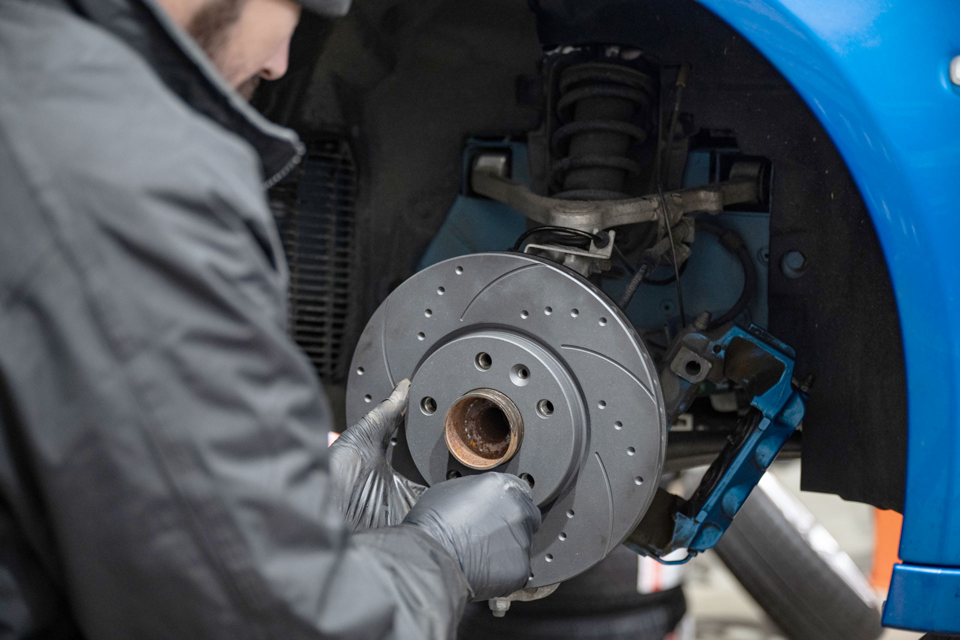 Probite discs being fitted